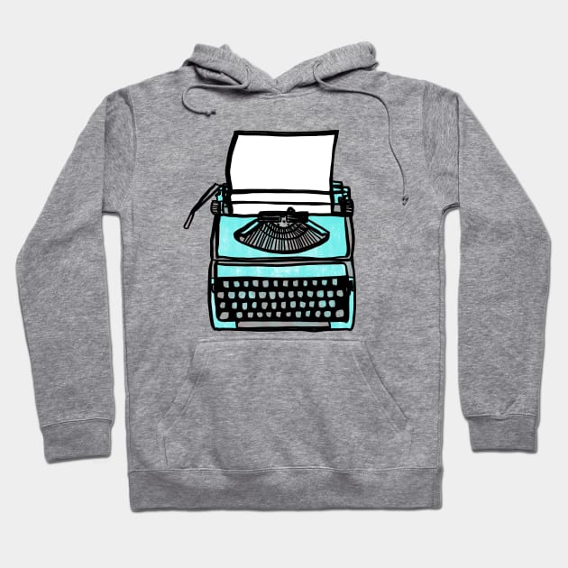 Vintage Typewriter: Old Fashioned Retro Hipster T-Shirt Hoodie by Tessa McSorley